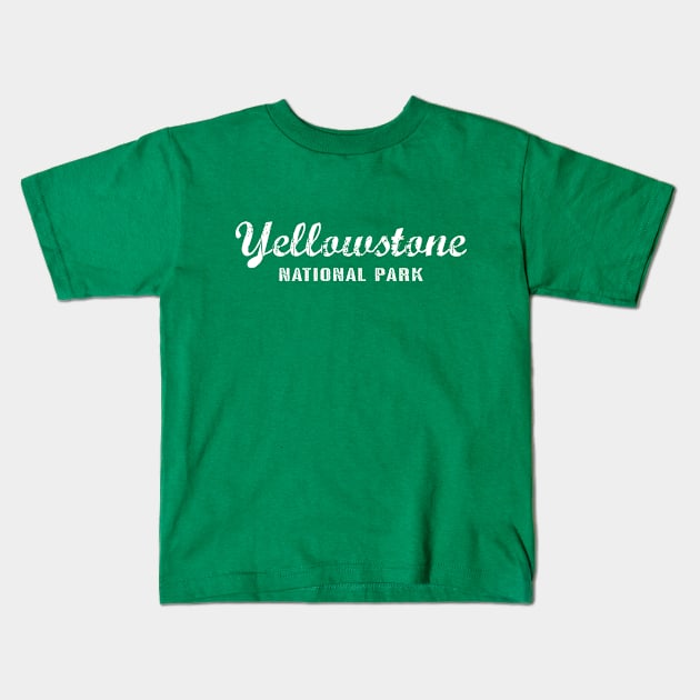 Yellowstone National Park Kids T-Shirt by Jared S Davies